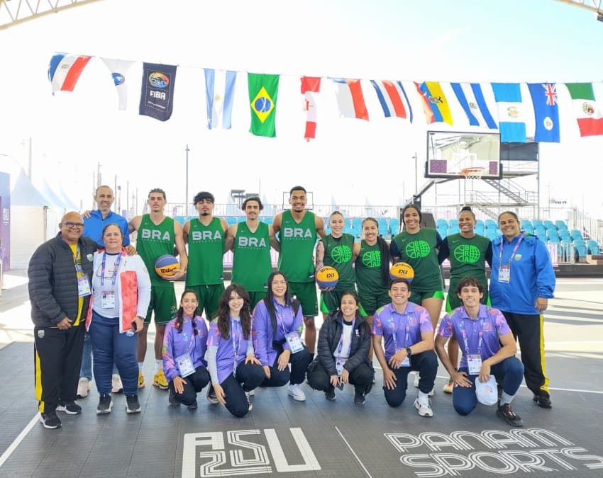 Seleções Brasileiras 3x3 já estão no Paraguai para o Pan Jr