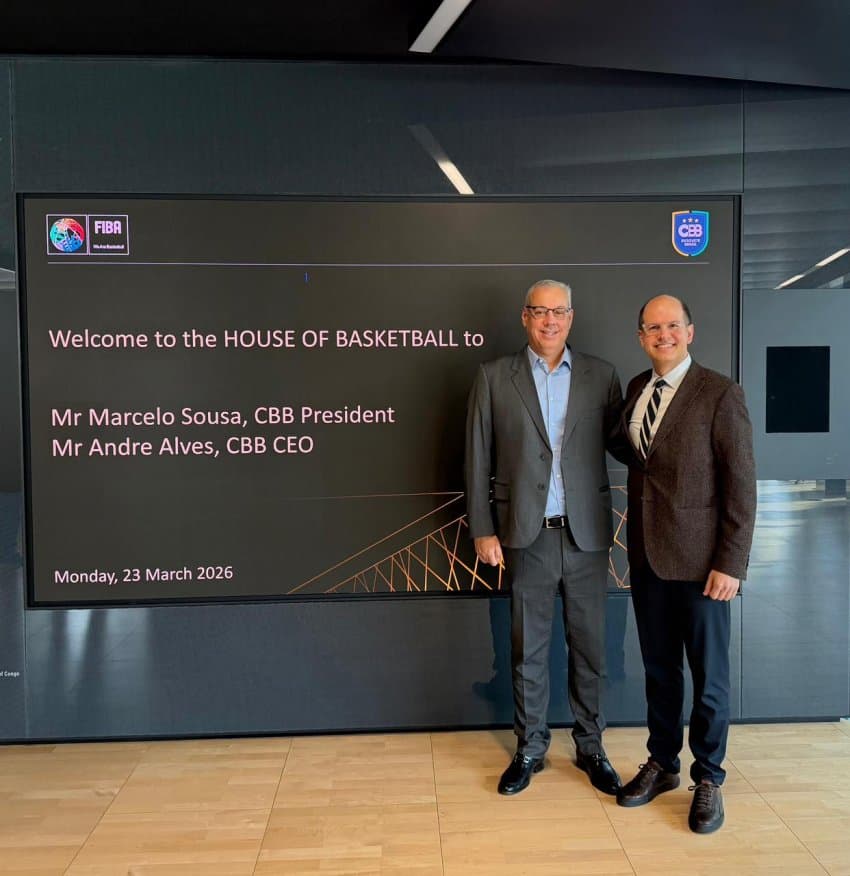 Presidente da CBB, Marcelo Sousa se reúne com Secretário Geral da FIBA na Europa