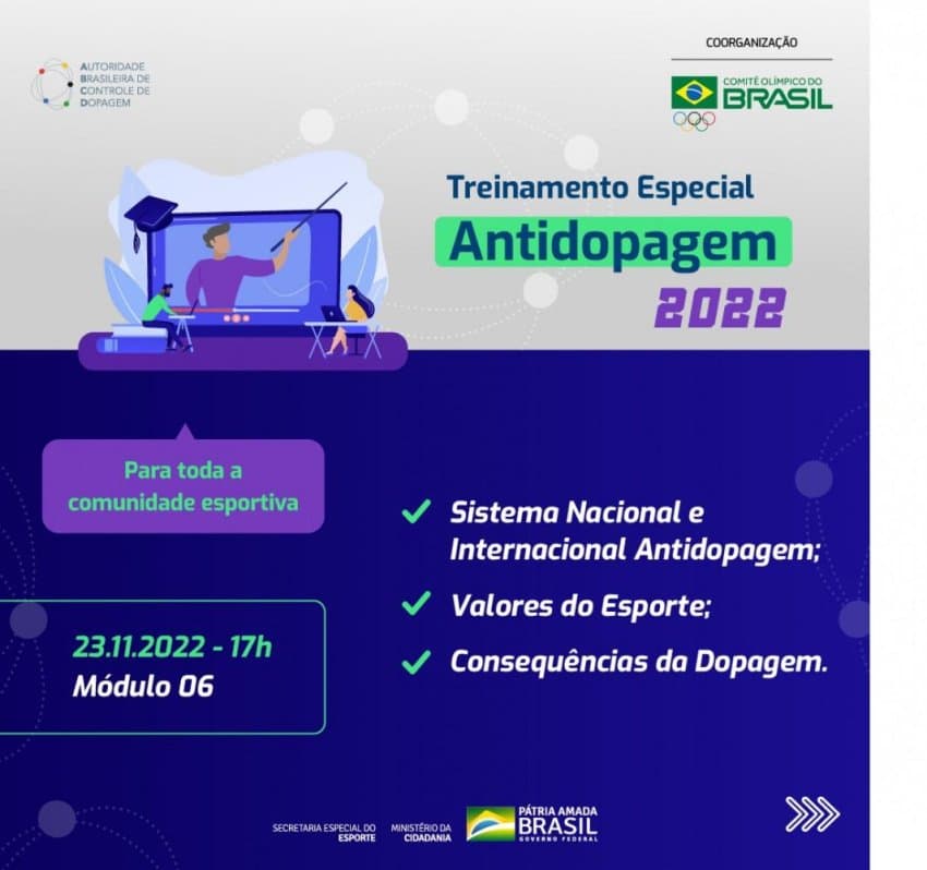 COB e ABCD realizam módulo 6 do Treinamento Especial Antidopagem