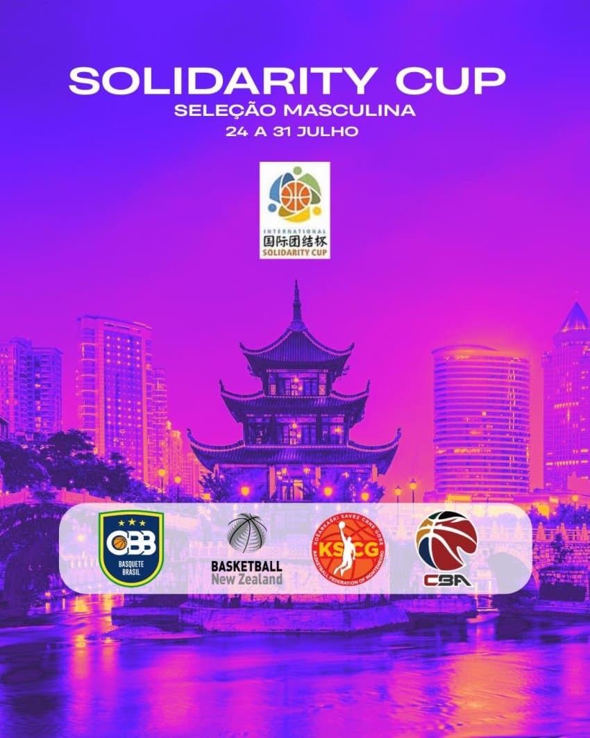 Brasil joga a Solidarity Cup na China com a Seleção masculina em julho