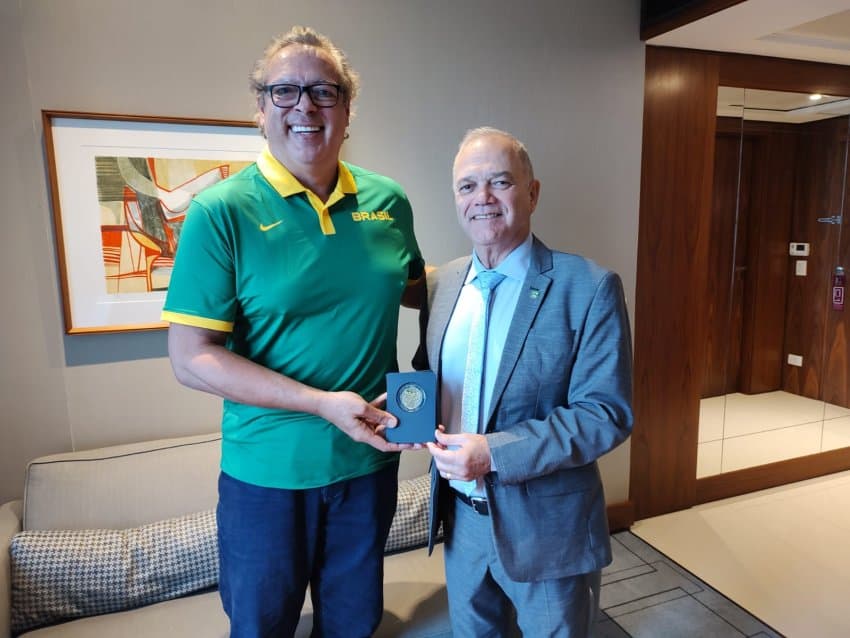 Presidente da CBB, Guy Peixoto Jr se reúne com presidente do COB, Paulo Wanderley