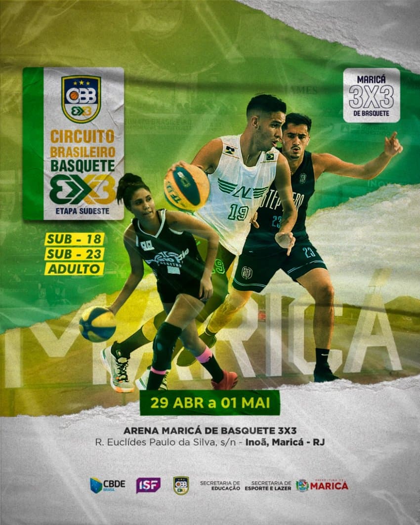CBB lança o Circuito Brasileiro de Basquete 3x3 com etapa Sudeste em Maricá-RJ em abril