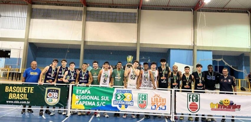 Unisociesc Blumenau, no feminino e AJAB/SECEL, no masculino, são campeões da etapa Sul do CBB 3x3 sub-18