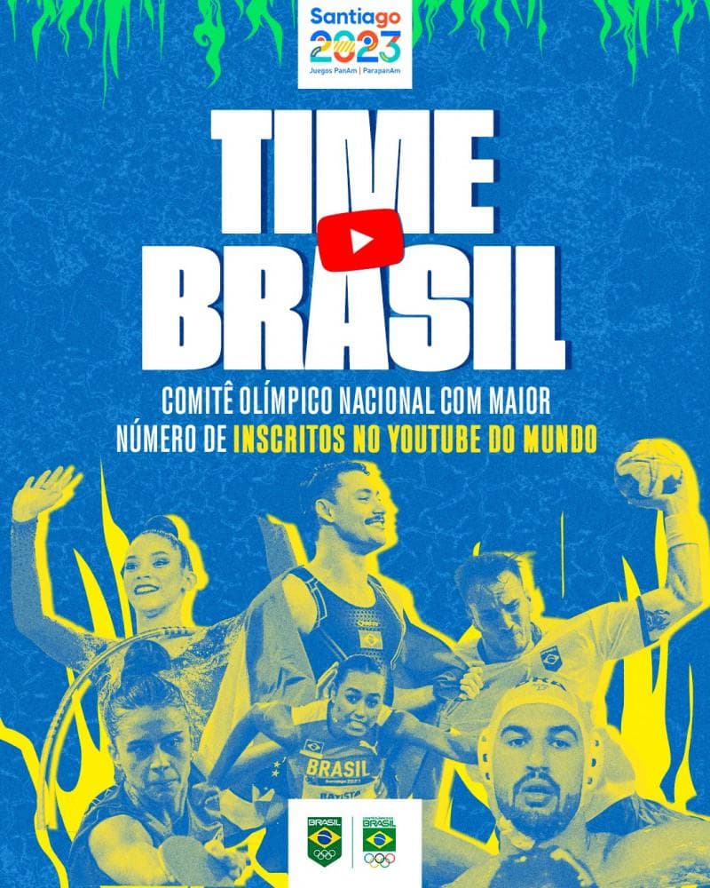 YouTube do Time Brasil se torna o Canal de Comitê Olímpico Nacional mais seguido do mundo