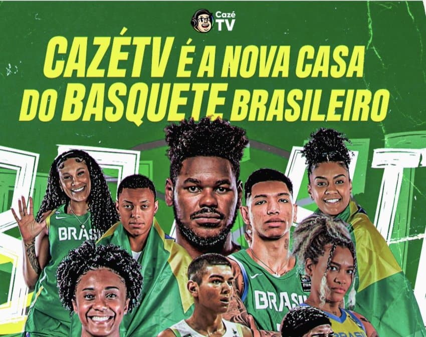 Cazé TV fecha acordo com a FIBA e assume transmissões das Seleções Brasileiras