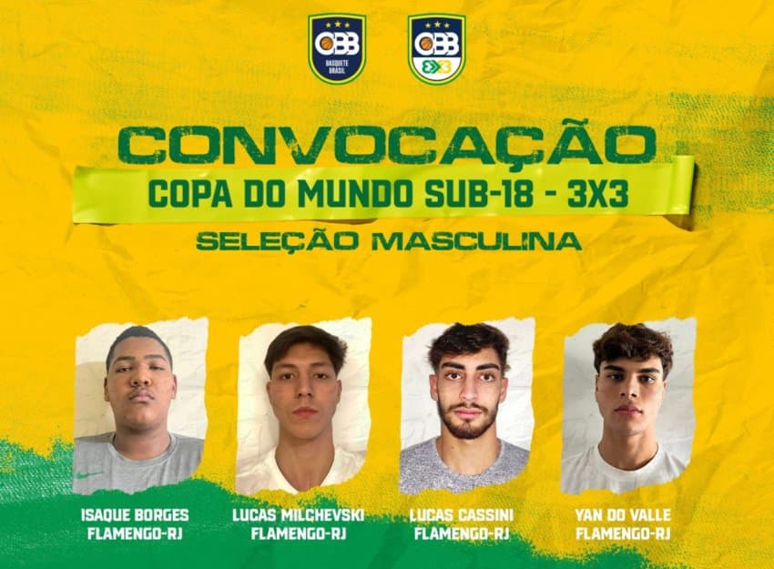 Seleção masculina sub-18 3x3 está convocada para o Mundial