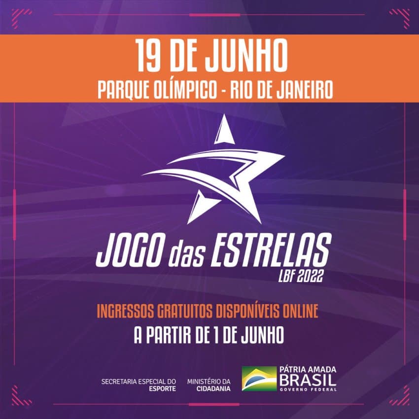 Jogo das Estrelas da LBF acontece em 19 de junho, no Rio de Janeiro, com novo formato e entrada gratuita