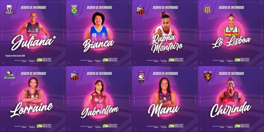 LBF 2022 - Conheça as 8 participantes do Desafio de Enterradas no Jogo das Estrelas LBF 2022