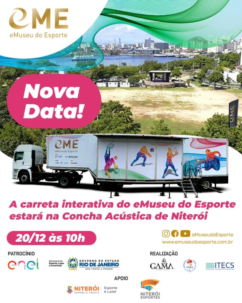 eMuseu do Esporte lança carreta itinerante para percorrer nove cidades do Estado do Rio