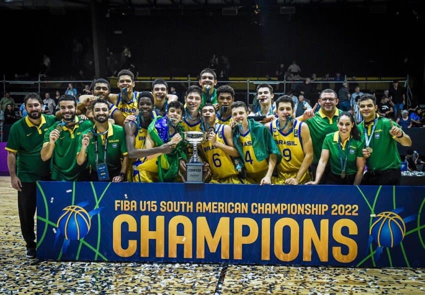 Brasil é campeão invicto do Sul-Americano Sub-15 masculino