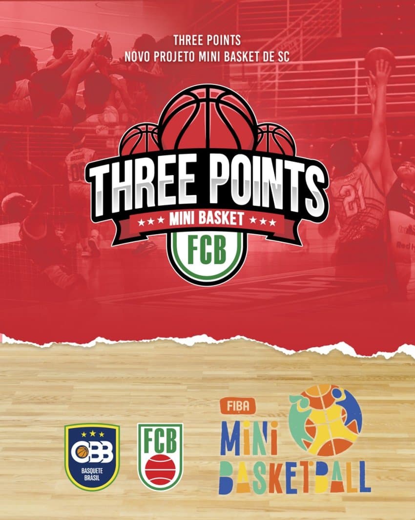 Itajaí recebe 1º Festival de Mini Basket Three Points - FCB, dia 15 de novembro. Inscrições estão abertas