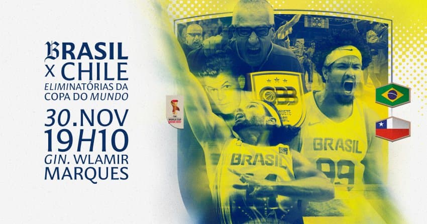 Ingressos à venda para Brasil x Chile pelas Eliminatórias FIBA no Ginásio Wlamir Marques