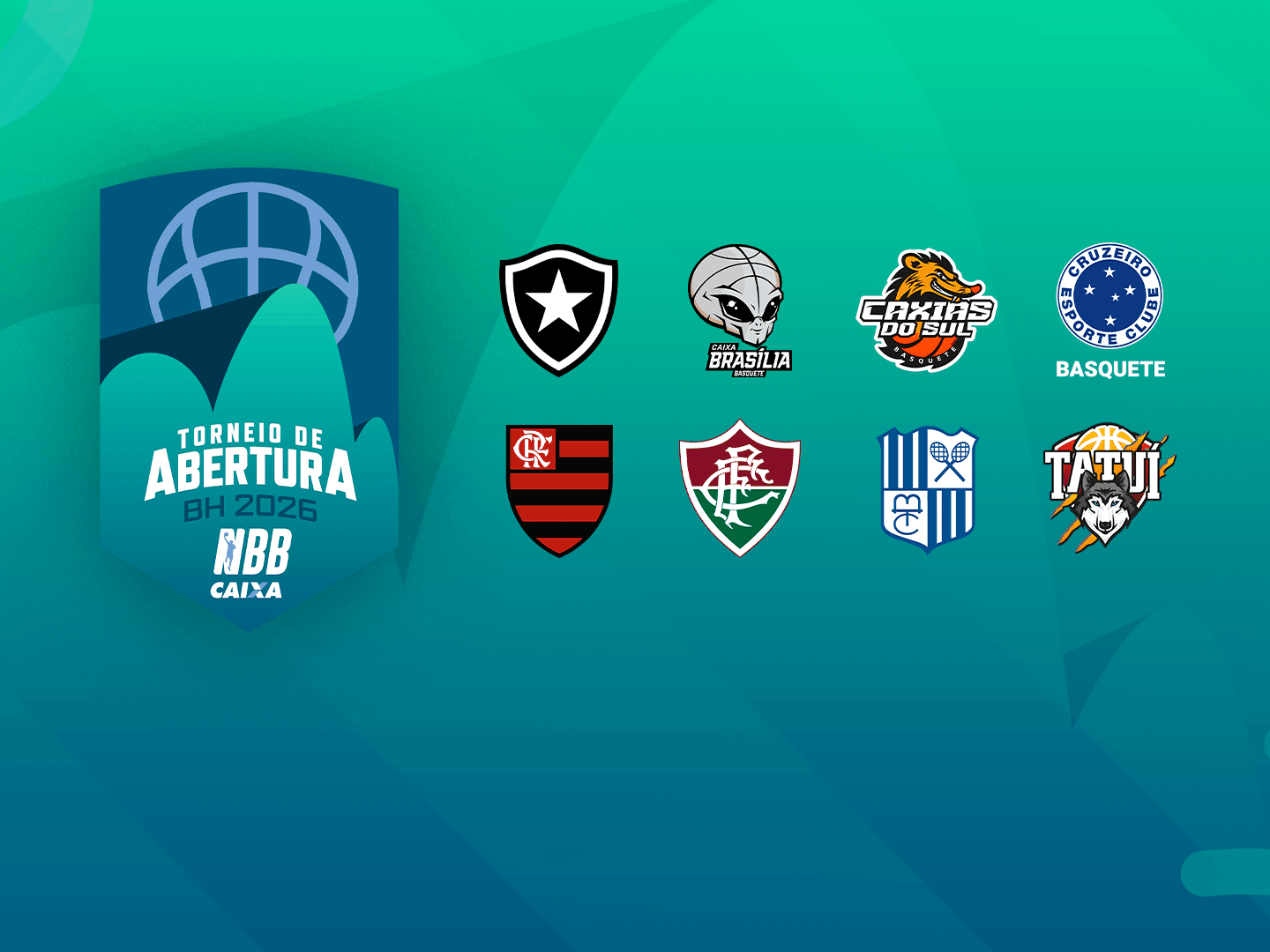 Oito equipes disputam o Torneio de Abertura do NBB CAIXA 2026 entre os dias 6 e 10 de outubro, em Belo Horizonte