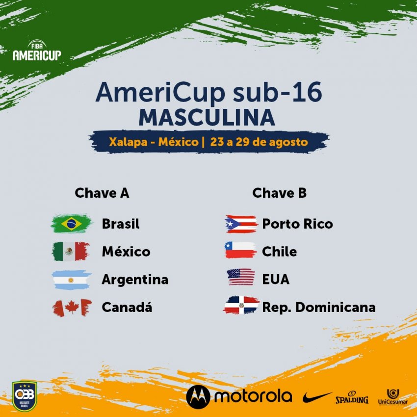 Basquete Brasil - CBB on X: Hoje é dia de Brasa! É dia de estreia na Copa  América sub-16 masculina, diante do Uruguai, direto de Yucatán-MEX! O  torneio vale quatro vagas na